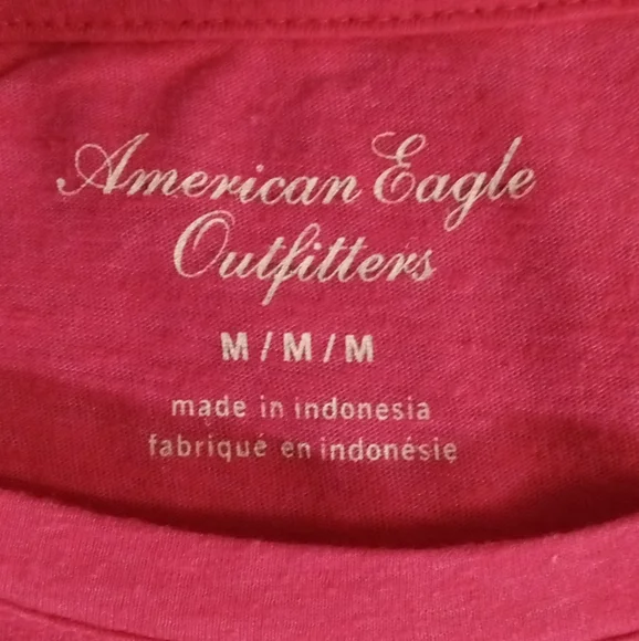 American Eagle Outfitters Pink glitter logo Long Sleeve Shirt - Picture 4 of 4